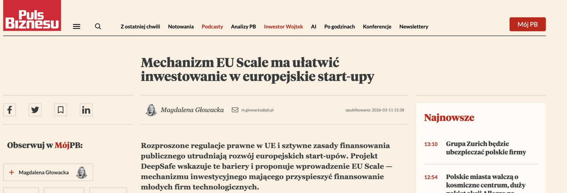 Mechanizm EU Scale ma ułatwić inwestowanie w europejskie start-upy